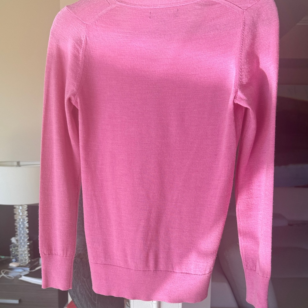 Banana Republic Vibrant Pink V-Neck Sweater - Picture 5 of 5